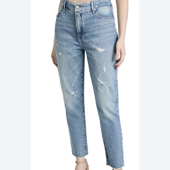 Good American Sz 6/28 Women's GWE062T 1046 The Weekender Straight Jeans Light - Picture 1 of 16